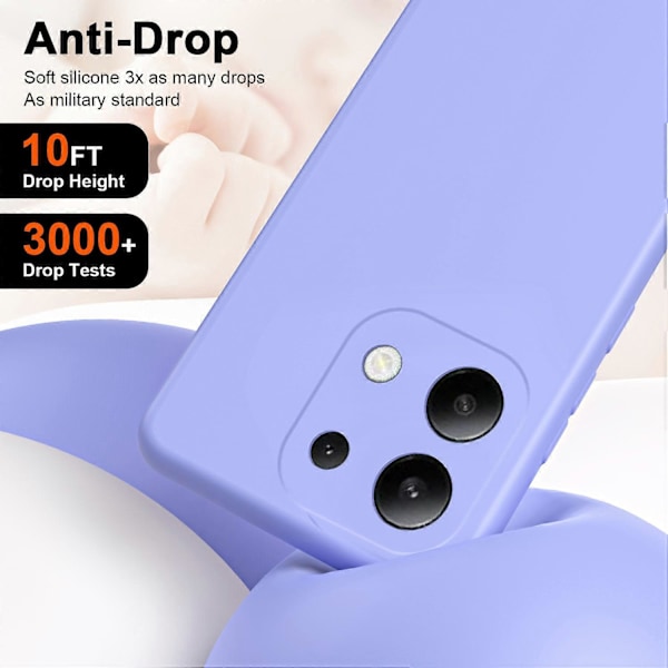 TPU-fodral för Xiaomi Redmi Note 13 4G, 2.2mm Silkeslen Yta, Mjukt Foder