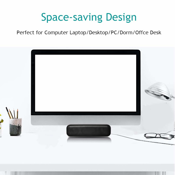Mini USB Datamaskinhøyttalere Trådløs Lydplanke for PC[D]