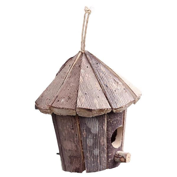 Solid Træ Fuglerede Sovende Rede Til Hjemmet 16x16x16cm Fugleaktiviteter 1 stk[D] Multi 16x16cm