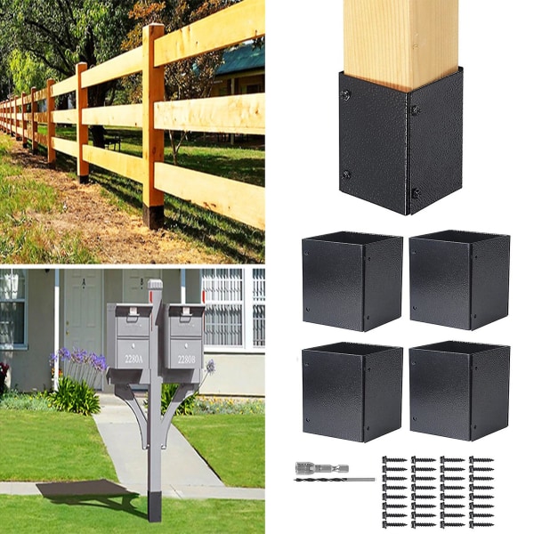 1 set Cover Justerbart stolpskydd för postlådor Stängsel Passar 3,3-6" stolpar [kk] 1pc