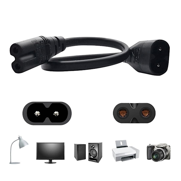 16,4ft IEC320 C7 - Figure 8 C8 Virtakaapeli, Urosliitin naarasliittimeen