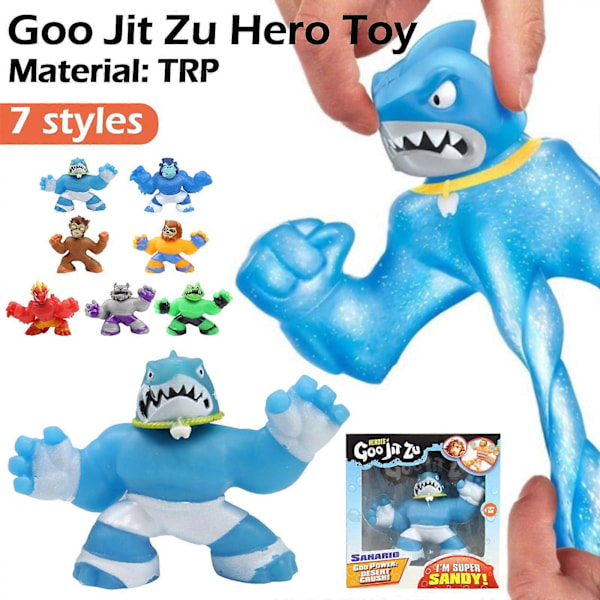 Heroisk Træk Mand Goojit Zu Super Elastisk Action Figur Relief Ælt Stress Legetøj Glad[D] 13*10*4Cm A