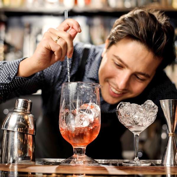 Langskaftet Cocktail Shaker Sæt i Rustfrit Stål med 3 Dele [D]