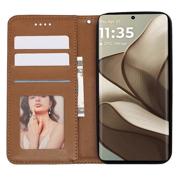 Til Motorola Edge 50 5G Telefon Cover [D] Multicolor Brown