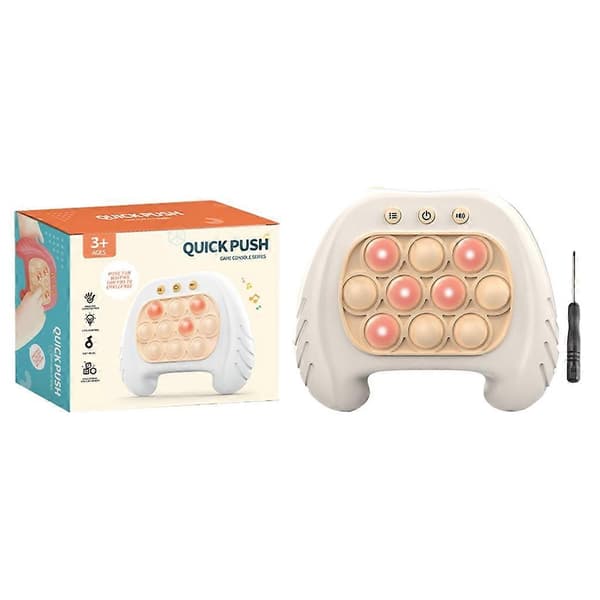 Dekompressions Push Bubble Spillekonsol Legetøj Autistisk Barn Stress Relief Fidget[D] White