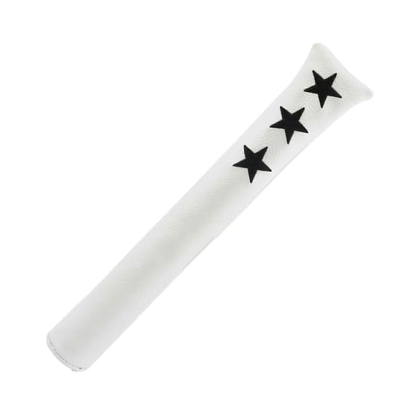 Golf Alignment Stick Cover Kunstlæder Vandtæt Golfkølle Beskyttelsesetui Holder til Alignment Sticks[D] White