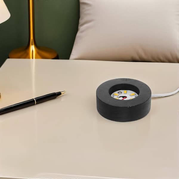 LED Lampefod til Kunst Skrivebordsindretning 3 stk. Rund Natlys Stand [D]