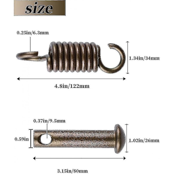 Hammock Chair Ultimate Hanging Kit - Egg Hammock Chair Spring Pin Plug Hardware- 500lb Hammock Chair Hanging Kit ZRO-AV