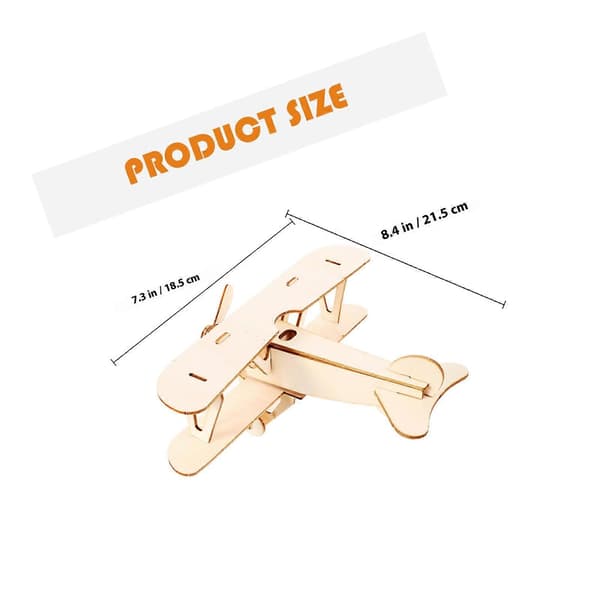 Tre Fly Kit for Barn Leke 2 Sett 3D Puslespillmontering [D] Beige 9.5X18.5X21.5CM