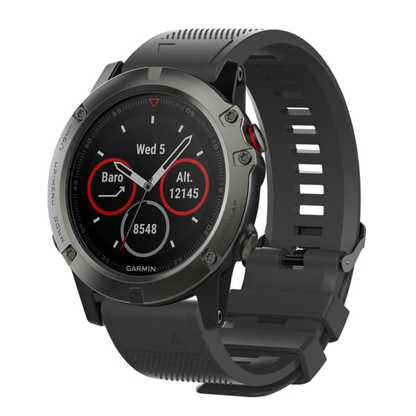 Garmin urrem sort 26 mm kompatibel med Fenix 5, Forerunner 935 og mere