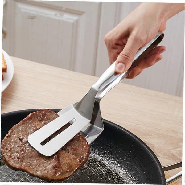304 Steakklemmer i rustfrit stål til grill Brødtænger Skridsikkert greb Multifunktionel madklemme til madlavning og servering[D]