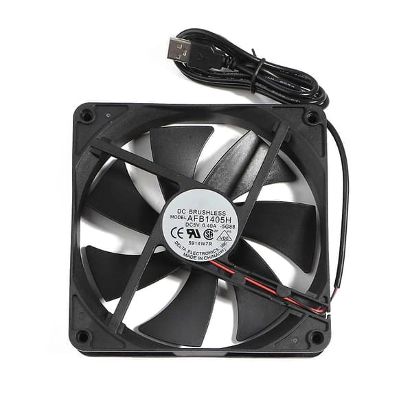 PC CPU Vifte Kjøler Kjøleribbe Eksos CPU Kjølevifte Erstatning 1800R 14x14cm[D]