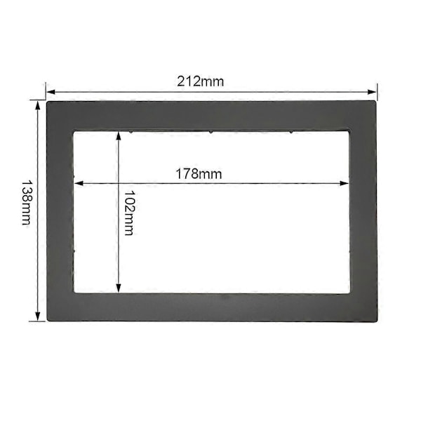 Universal 7 Tums 2Din Stereo Bilstereo Ram Auto Radio Android Spelare Ommöblering Dekorativ Ram Fascia Installationstillbehör 178x102 212x138