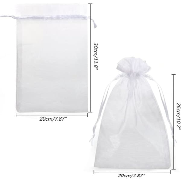 Store, transparente gaveposer 20x30cm, 50 stk [D]