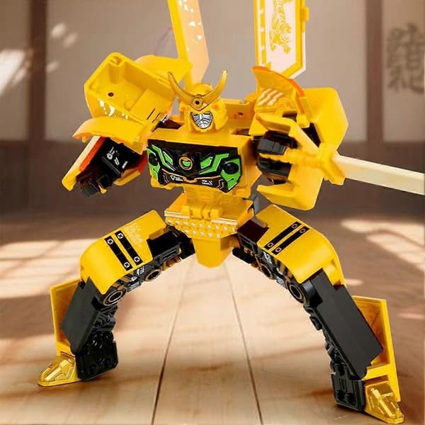 2-i-1 Iskrems Deformasjonsrobot for Image Jar Mecha Creative Warrior Modell[D] Chocolate