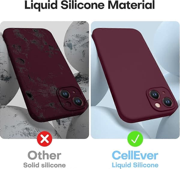 Sotilastason silikonikuori iPhone 14:lle, punainen[D]
