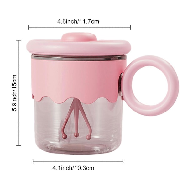 Selvrørende Kaffekopp Elektrisk Mikserkopp 400ml USB Oppladbar Automatisk Blandingsglass Tumbler med Lokk og Håndtak for Hjemmekontor Reise [D] Coffee
