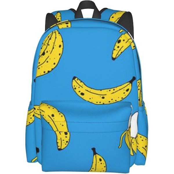 Ryggsäck med banantryck för vuxna, lätt skolväska7472 COLOR One Size