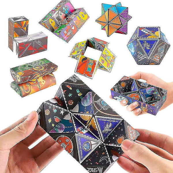 3D Muunneltava Monipuolinen Magneettinen Taikakuutio Käsillä Pyöritettävä Palapeli Antistressilelu Lahja[D] Texture
