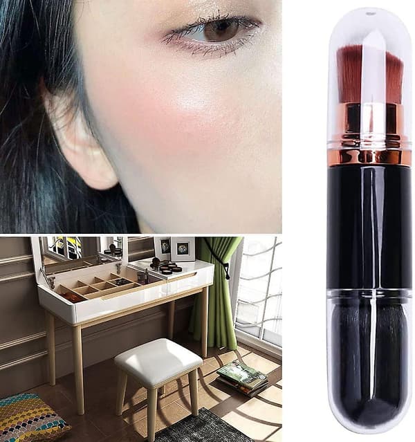 2023 - 2-i-1 Foundation Makeup Brush Foundation Infällbar Kind Makeup Tool[D]