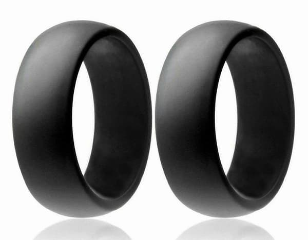 Flexibel Förlovningsring i Silikon för Män Svart Gummiband[D] 6