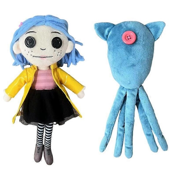 28cm Coraline Plyschfigursamling Kawaii Dockor Mjuk Kudde Fula Barn Söta Samlardockor Dekoration Leksaker Födelsedagspresenter