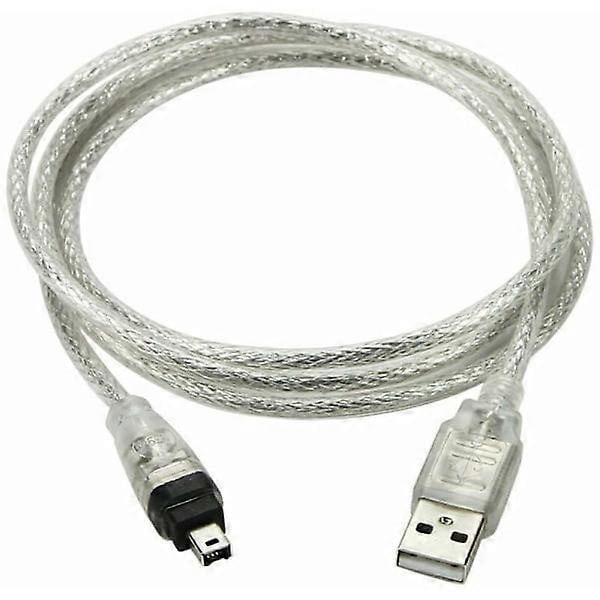 USB hane till Firewire IEEE 1394 4-polig hane iLink adapterkabel för Sony DCR-TRV75E DV