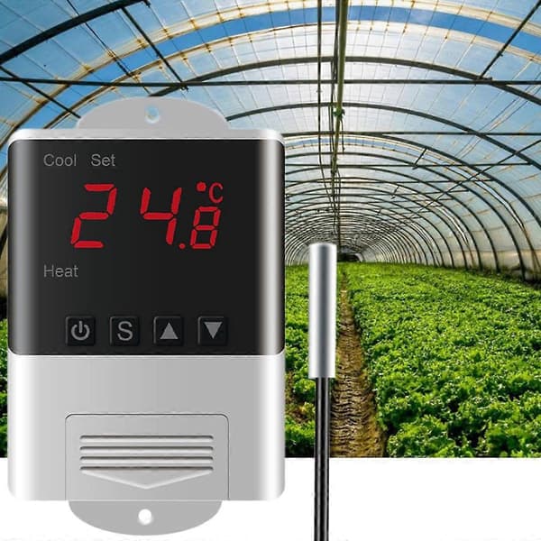Temperaturregulator 10A 2-vejs varme- og køleudgang til akvarium inkubator [D]