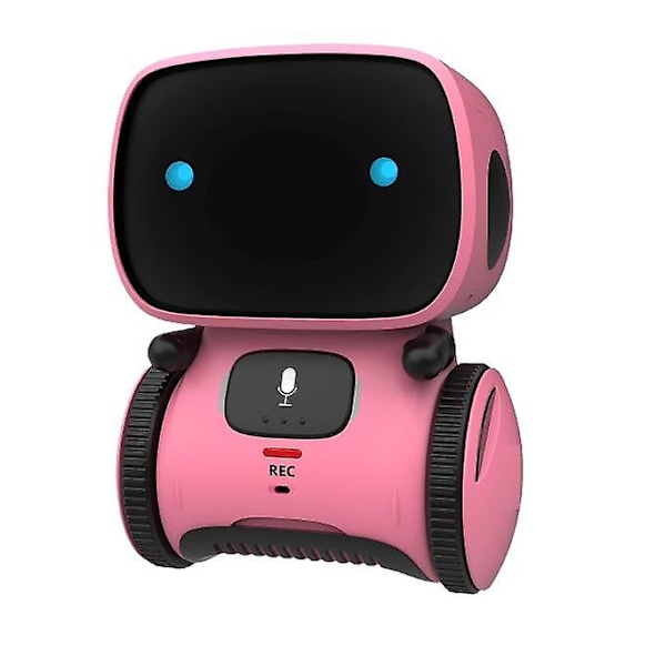 Interaktive Smart Robot Legetøj, Intelligent Robot Legetøj til Børn, Piger og Drenge Robot Legetøj 3-9 År, Stemmestyring & Berøringssans[D] Pink
