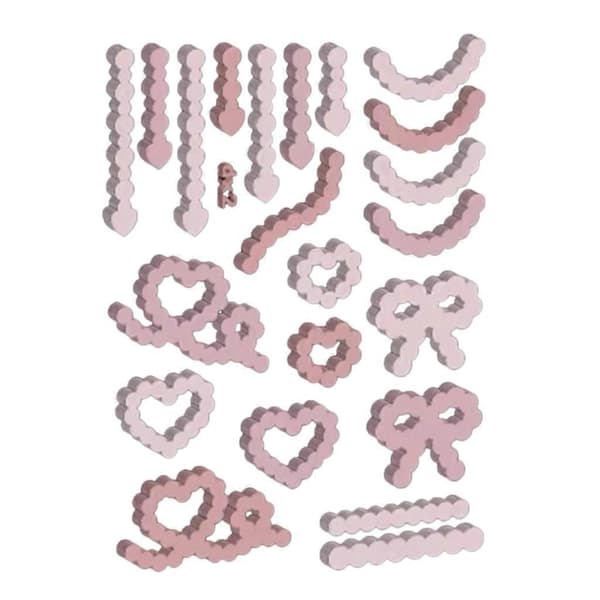 Hjerte Farve Strimmel Fyldform Lille Fyldmateriale Resin Støbeform Shaker[D]