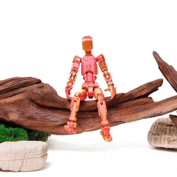 Robot Action Figur, 3D-printet Titan 13 Action Figur, Samlet Dummy 13 Action Figur, Action Figur Legetøj [D] gold