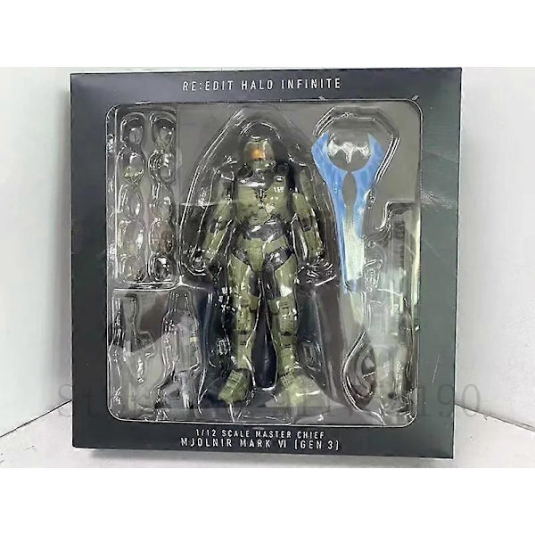 18cm Halo Infinite Master Chief Mjolnir MK VI 1/12 skala 17,5CM 6\" Actionfigur VI Gen3 John117 samlarföremål leksaker