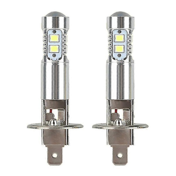 2x H1 LED-hovedlyspærer Konverteringssett Høy/Lavstråle Tåkelys 100W 6000K