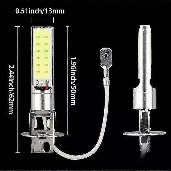 2 st H3 Dim-/extraljus Cree LED-lampor 6000k Klarvitt 100w 6000lm[WSY]
