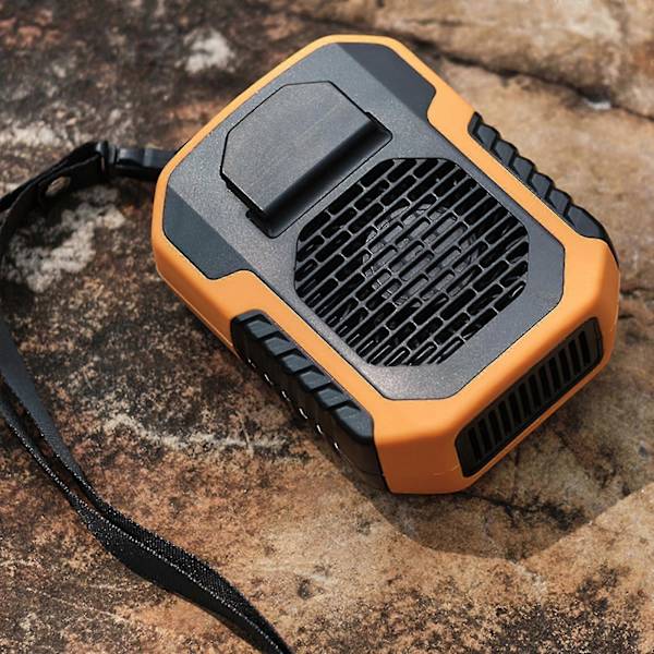 Uusi 6000mAh kannettava vyötäröklipsituuletin, vyötuuletin, vahva ilmavirta, 3 nopeutta, ladattava vyöklipsituuletin USB-portilla[D] orange