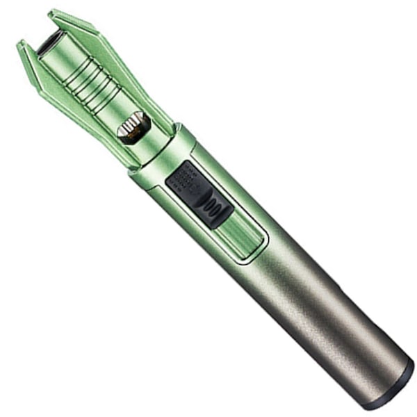2025 Ny Lightsaber Jet Flame Torch Tändare Vindtät Butan Tändare för Ljus, Bakning, Grillning & Utomhuscamping[D] Green Gray