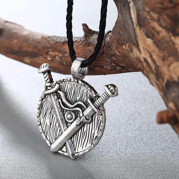 Vintage Man Chock Halskjeder Valknut slavisk Viking Antikk (D) Silver
