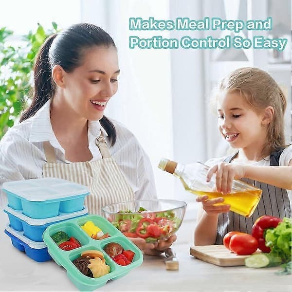 4-roms bærbar matbeholder [D]