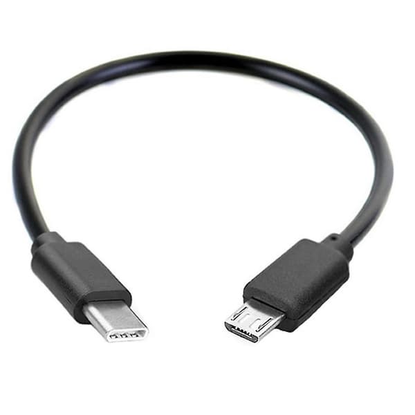 30/100 cm Universaali Type-C - Micro USB -kaapeli, Sopii Kaikille Type-C-porteille