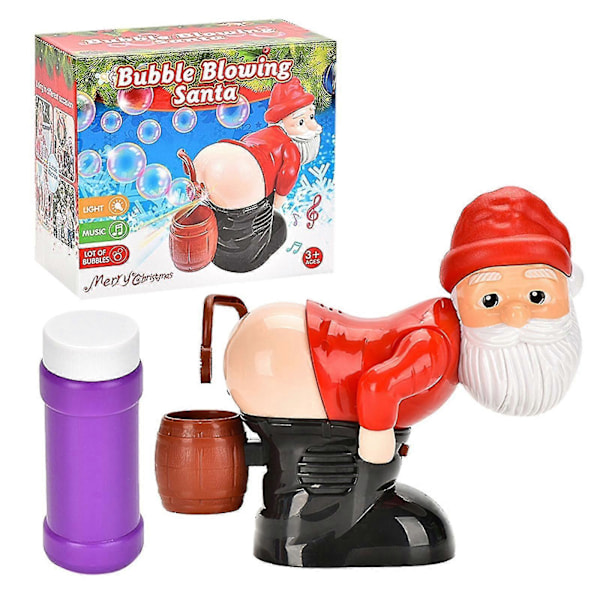 Rolig Jultomte Bubbelblåsare Leksak Musik Automatisk Raps Bubbelblåsare Barnpresenter