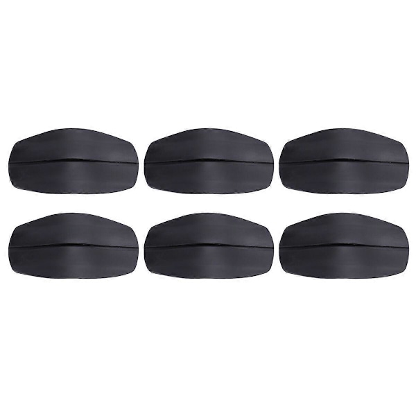 6 st Silikon Axelvaddar Halkfria Osynliga Axelvaddar Dekompressions Axelvaddar BH Silikon Axelvaddar för Kvinnor som Bär Lätt Be[D] Black 9X5cm