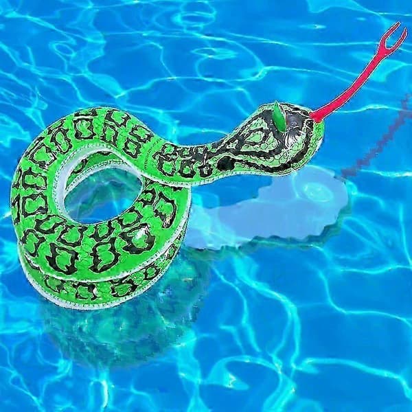 Uppblåsbar Python Orm Pool Leksak För Barn Sommar Vattenlek Tålig Realistisk Design Semesterfest Kul [WSY] Big Green Snake