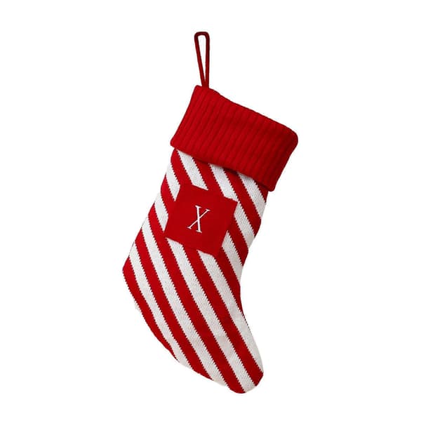 Stickad Julstrumpa Hängande Presentpåse Dekoration Vägg Vinterträd [D] X Sign