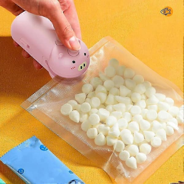 Mini Påsförslutare, Uppgraderad Version av 2 i 1 Värmeförslutare[D] White