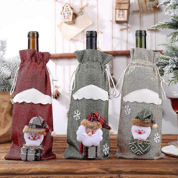 Festlige vinflaskeermer for julebord og arrangementer[D]