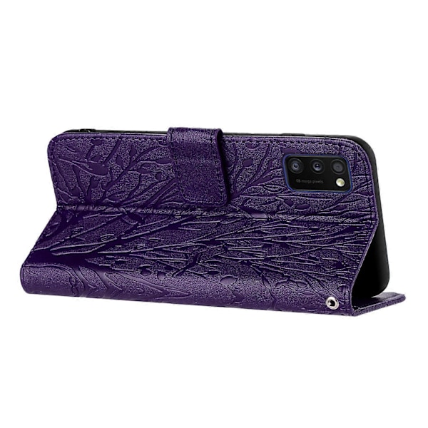 Til Samsung Galaxy A41 (Global Version) Etui Wallet Beskyttende Telefon Cover med Stativ Purple