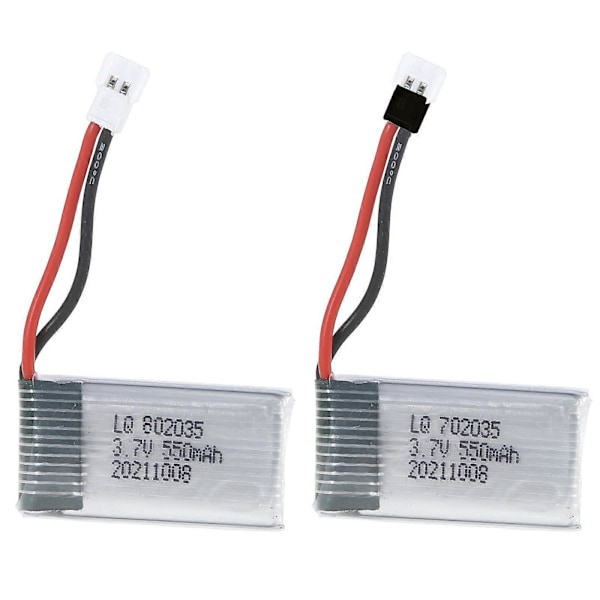 3.7V 550mAh 20C Lipo Akku 802035 Litiumakku Hubsan X4 H107 H107L H107D MJXRC F47 DFD F180 RC Drone Korjaukseen[D]