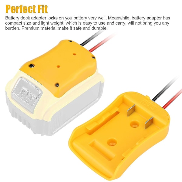 Power Wheels Adapter Passar till Dewalt 18/20v Batteri, Batteriadapter för RC, Leksak, Lastbil, 12 Gauge Robotik, DIY Strömförsörjningsomvandlare med Fixi
