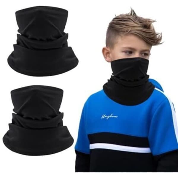 Halsvarmer sett for barn - 2 deler i fleece for vinteraktiviteter（D）