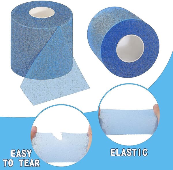 3 stk. Atletisk Forbindingstape til Sport, Forbindingstape 7 cm x 27,4 meter [D] blue